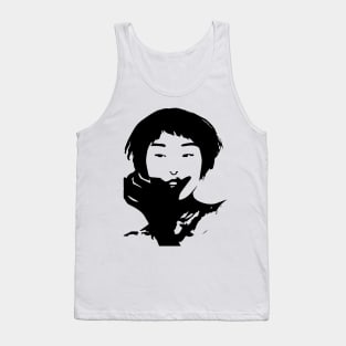 black portrait design Tank Top